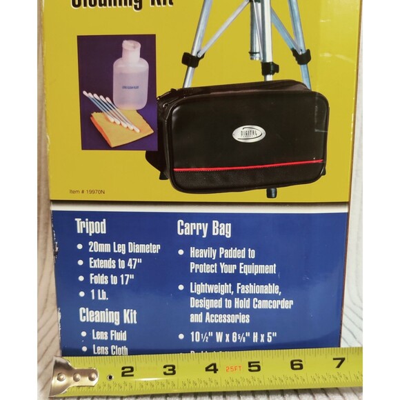 VIDEO/PHOTO TRIPOD & CAMERA Starter Kit Extends to 47" Folds to 17" -New in Box - Picture 7 of 9